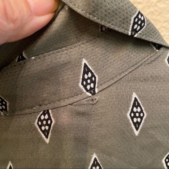 FREE PEOPLE Women Olive Patterned Open Back Sleeveless Buttoned Duster Size XS - Picture 10 of 12